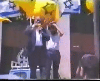 Rabbi Kahane speaks at a rally in Jerusalem 00:25:54
